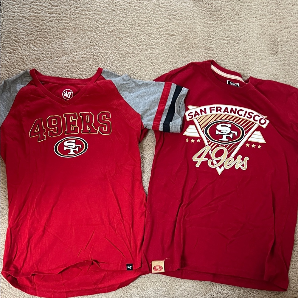 San Francisco 49ers T-Shirts - Red & Gray